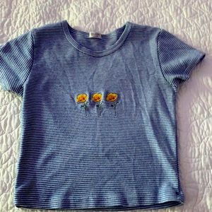 Pacsun Blue and White Tee Shirt